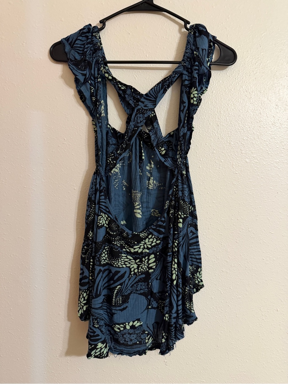 Free People Women's Sugar Cane Criss Cross Top Blouse Small